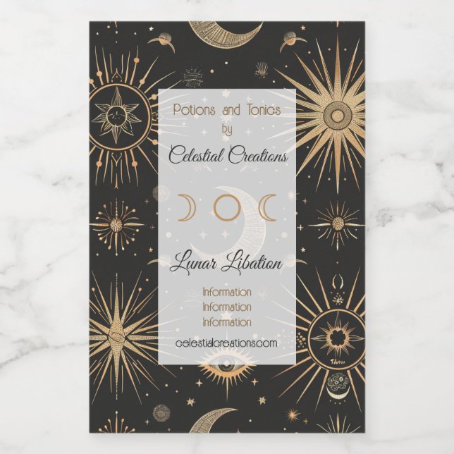 Crea tu propio ojo mágico negro y dorado (Etiqueta única)