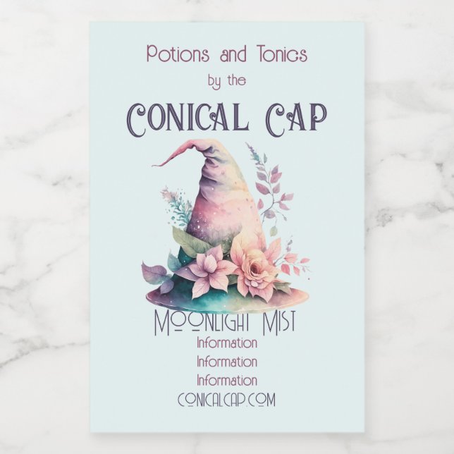 Crea tu propio Pastel Gorra de brujas arcoiris Ros (Etiqueta única)