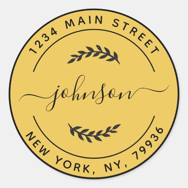 Crea tu propio Pegatina de oro redondo y negro (Anverso)