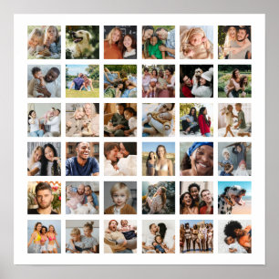 Crea tu propio póster de collage de 36 fotos