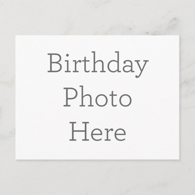 Crea tu propio regalo de postal de foto de cumplea (Anverso)