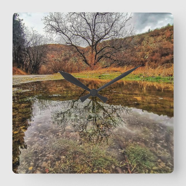 Crea tu propio reloj de fotos, plantilla, simple (Anverso)