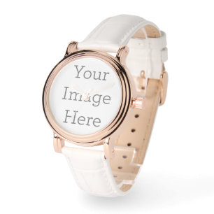 Crea tu propio reloj de oro Rosa con cierre blanco
