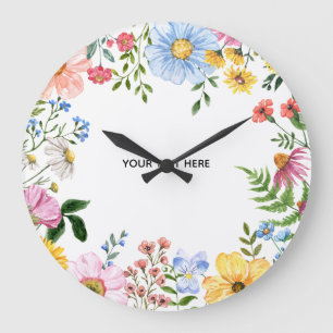 Crea tu propio reloj de pared floral