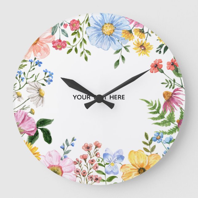 Crea tu propio reloj de pared floral (Anverso)