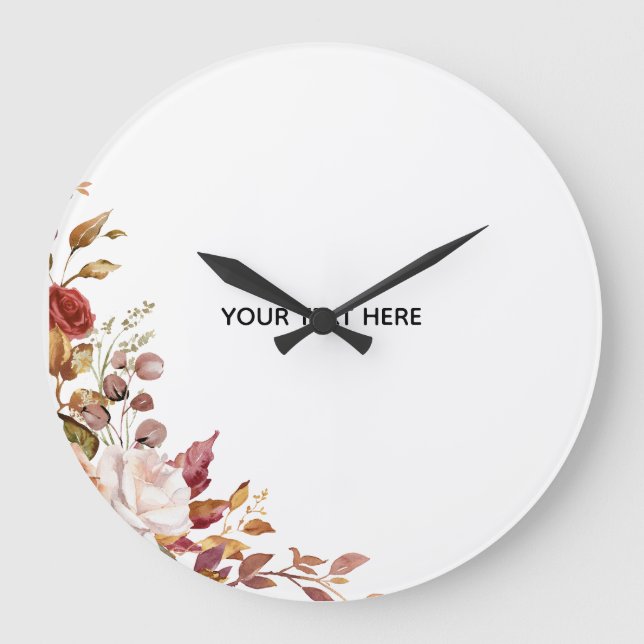 Crea tu propio reloj de pared floral (Anverso)