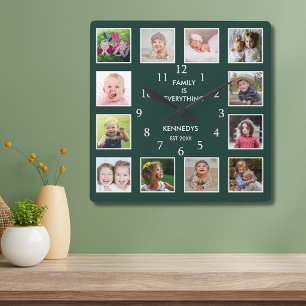 Crea tu Propio Reloj de Pared Verde Bosque con 12