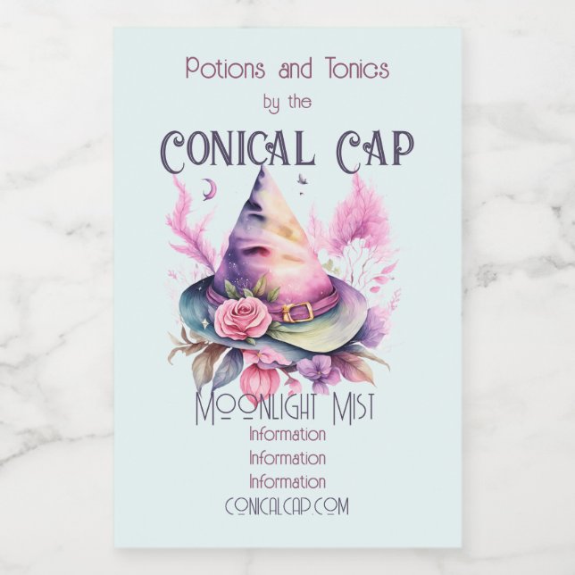 Crea tu propio Rosa de Gorra de bruja arco iris de (Etiqueta única)