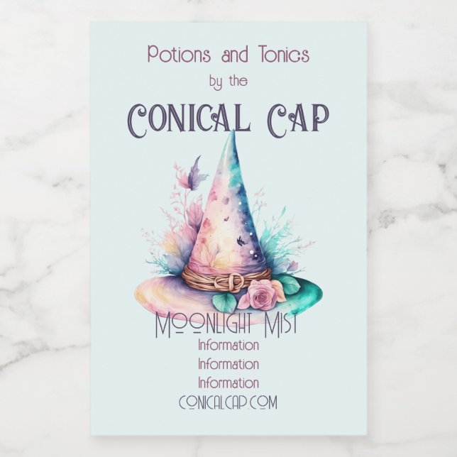 Crea tu propio Rosa de Gorra de bruja arco iris de (Etiqueta única)