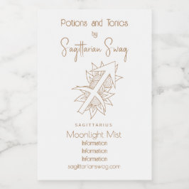 Crea tu propio Sagittarius Oro y Blanco Elegante