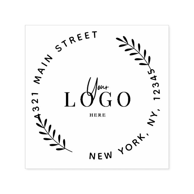 Crea tu propio sello de autotinta redondeado moder (Diseño)