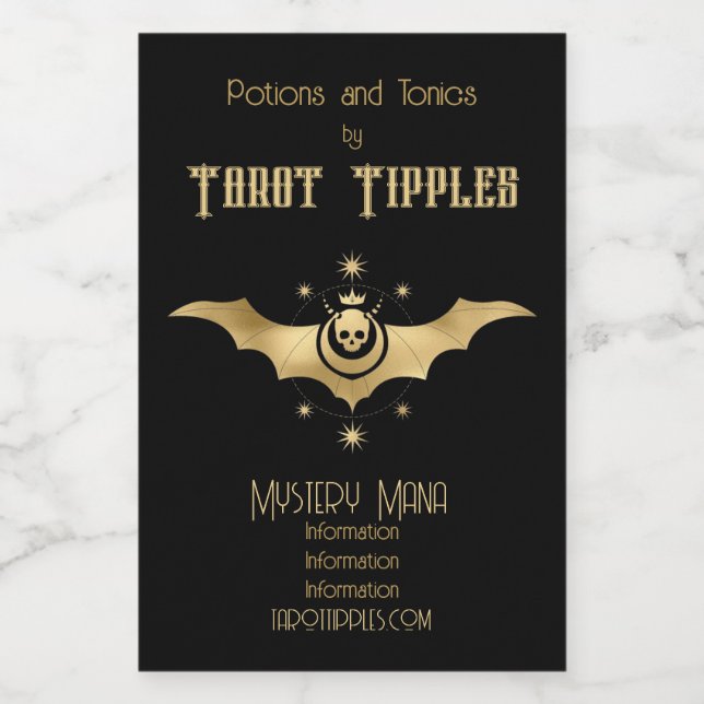 Crea tu propio Tarot de Diablo Arcano Oro (Etiqueta única)