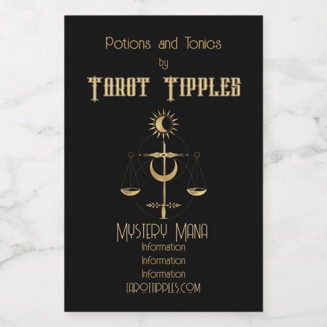 Crea tu propio Tarot de Justicia Arcana Gold (Etiqueta única)