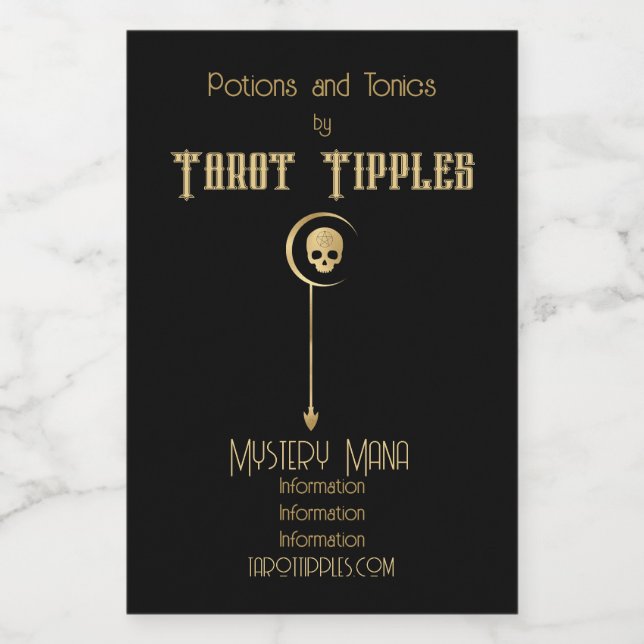 Crea tu propio Tarot de la Muerte Arcano de Oro (Etiqueta única)