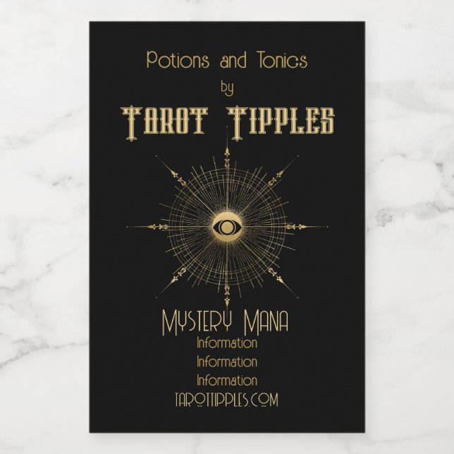Crea tu propio Tarot de Rueda Arcana de Oro (Etiqueta única)