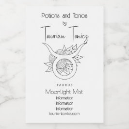 Crea tu propio Tauro Blanco y Negro Elegante