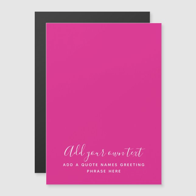 Crea tu propio texto personalizado CERISE ROSA (Anverso/Reverso)