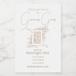 Crea tu propio Zodiac Gemini Oro y Blanco Elegante