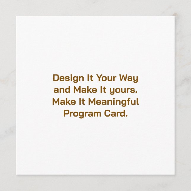 Crea tu tarjeta de programa personalizada de 5,25" (Anverso)