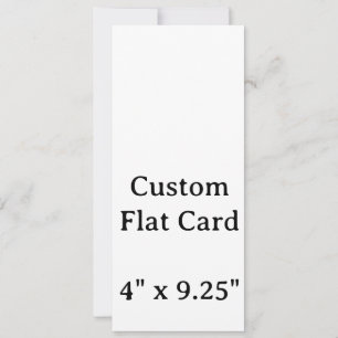 Crea tu Tarjeta Plana Personalizada de 4" x 9.25"
