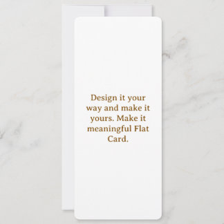 Crea tu tarjeta plana personalizada de 4" x 9,25"