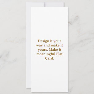 Crea tu tarjeta plana personalizada de 4" x 9,25"