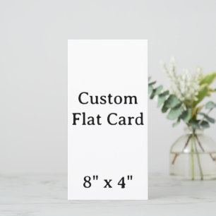 Crea tu Tarjeta Plana Personalizada de 8" x 4" 