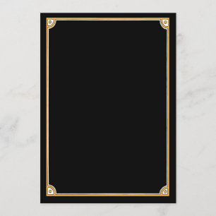 Crea tus Propias Invitaciones - Borde Negro y Dora