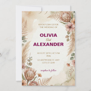 Crea tus propias invitaciones de boda bohemias