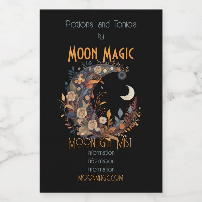 Crea tus propias lunas florales de Boho (Etiqueta única)