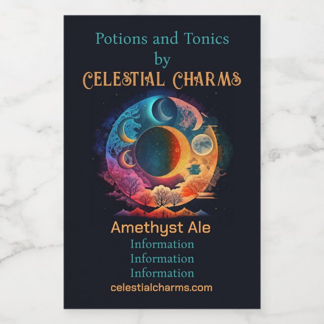 Crea tus propias lunas y montañas arcoiris (Etiqueta única)