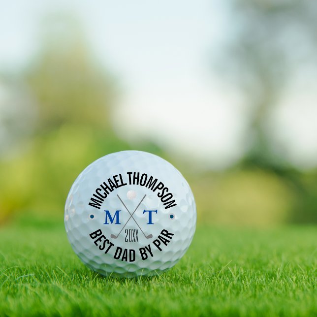 Crea tus propias mejores bolas de golf monograma p (Create Your Own Best Dad Monogram Golf Balls)