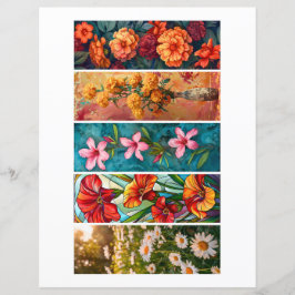 Crea tus propios 5 marcadores de página florales g
