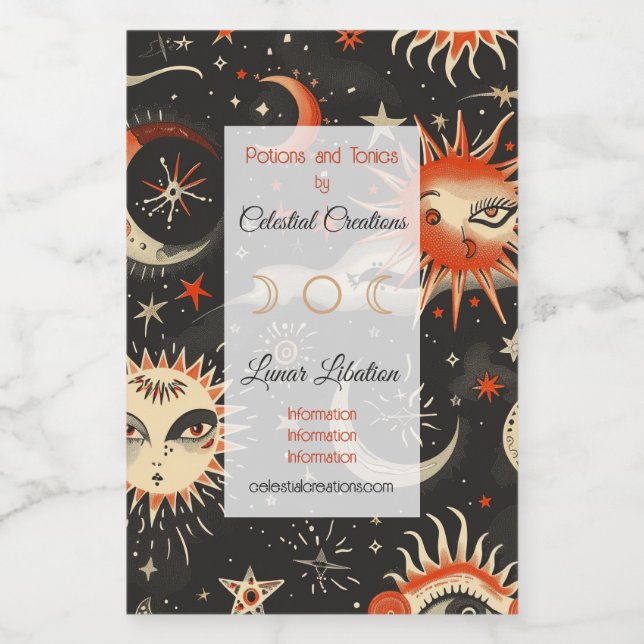 Crea tus propios ojos celestes de Naranja negro (Etiqueta única)