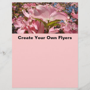Crea tus propios volantes Flores de Dogwood rosado