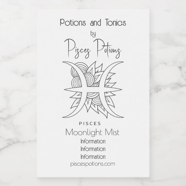 Crea tus propios y elegantes pinzas negras y blanc (Etiqueta única)