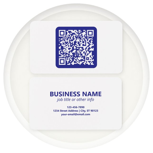 Crea un código QR escaneable | Azul oscuro editabl (Subido por el creador)