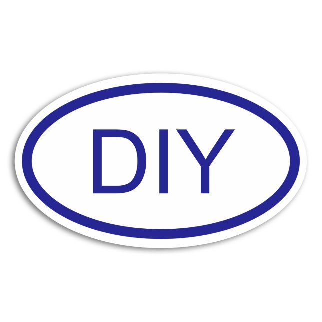 Crea una pegatina ovalada de estilo euro azul (Create a Blue Euro Style Oval Sticker)