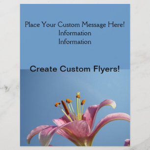 ¡Crea Volantes Personalizados! Flor de lirio rosa