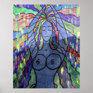 Creación de arte moderno azul