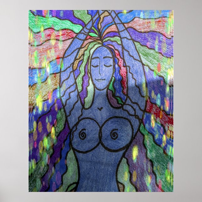 Creación de arte moderno azul (Frente)