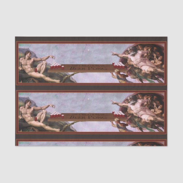 Creación de papel de tejidos de cerveza Pong (Anverso)