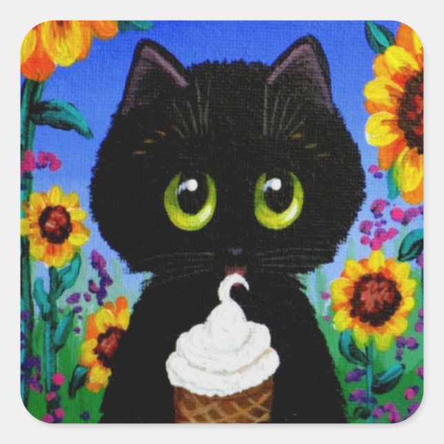 Creaciones de Pegatinas de gato negro (Anverso)