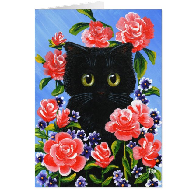 Creaciones de rosas rojas de gato con ojos grandes (Frente)