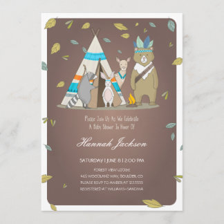 Creaciones de Woodland Invitación a Baby Shower
