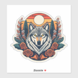 Creaciones inspiradas en el lobo pegatina