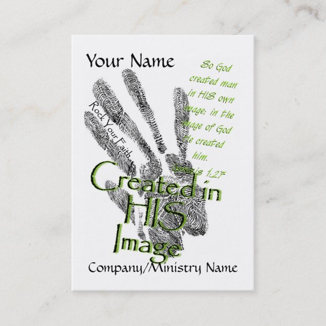 Creado en su tarjeta de visita de la imagen (Anverso)