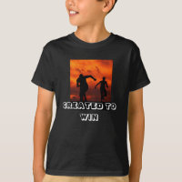 CREADO PARA GANAR la camiseta de la juventud