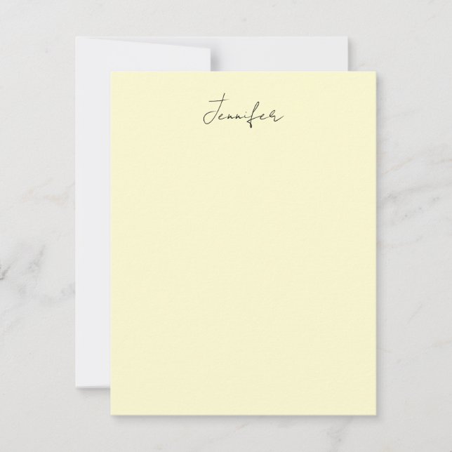 Cream color elegant modern minimalist plain name (Anverso)