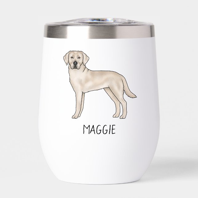 Cream Labrador Recuperever Lab Dog Nombre personal (Frente)